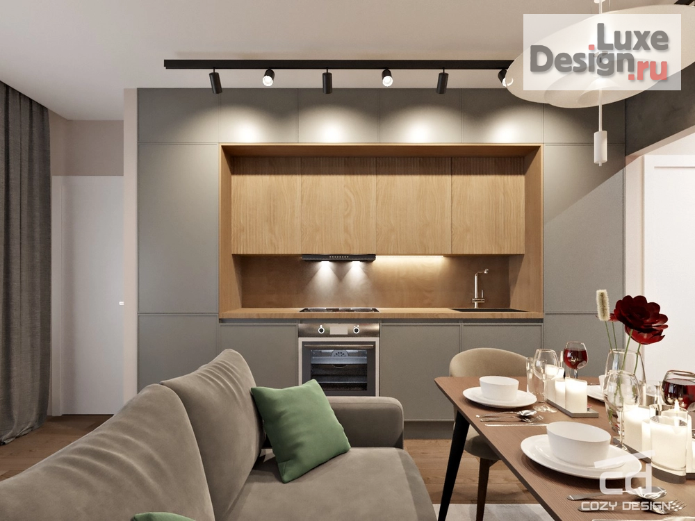 Дизайн интерьера однокомнатной квартиры "Квартира 38м2 в Москве" (фото 11) от дизайнера Ярыгина Анна Александровна Дизайн интерьера однокомнатной квартиры "Квартира 38м2 в Москве" (фото 11)