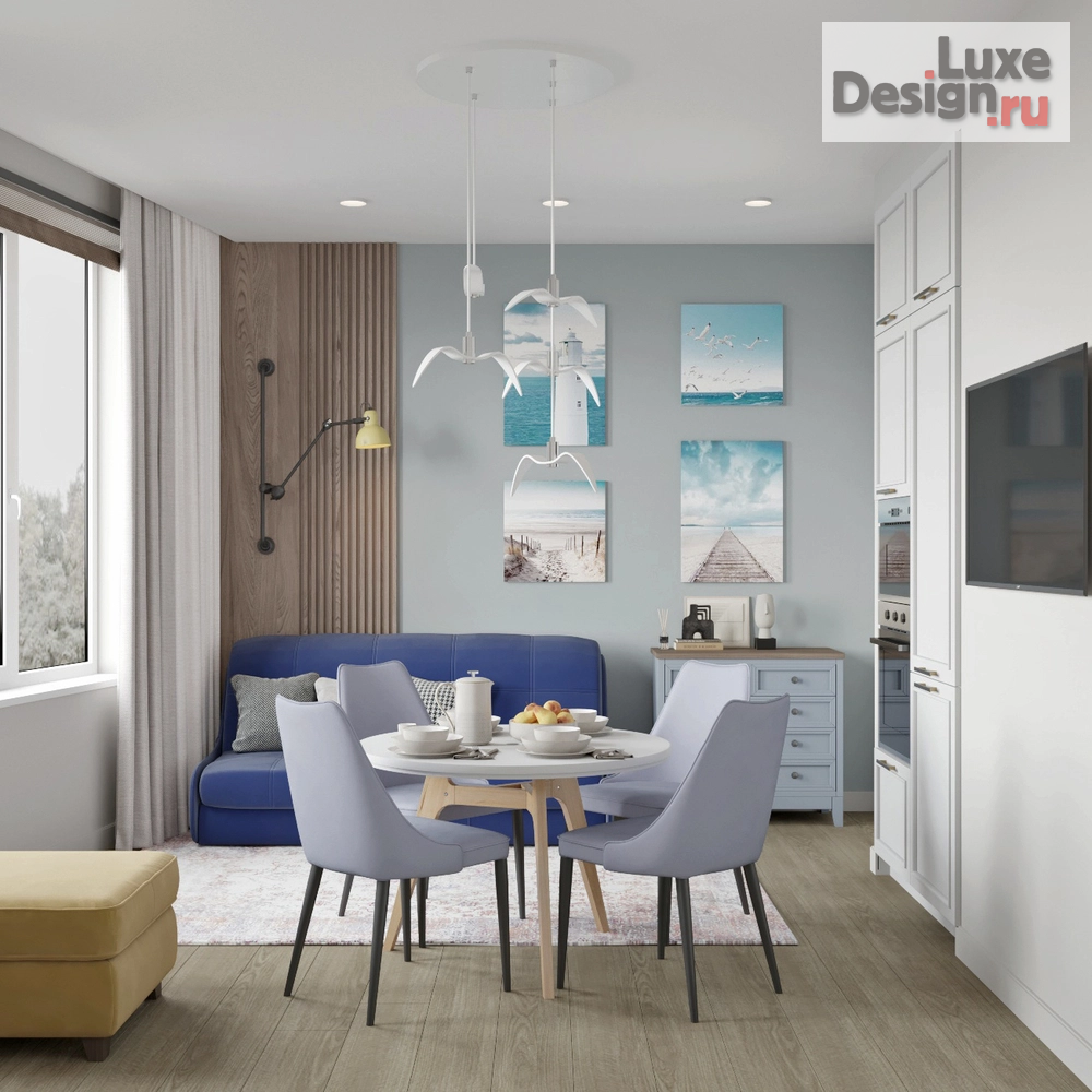 Дизайн интерьера однокомнатной квартиры "Квартира 48м2 Пушкин" (фото 8)