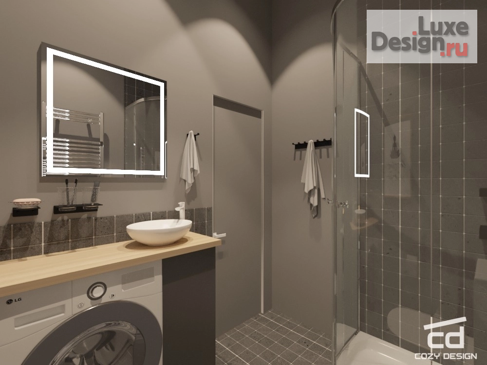 Дизайн интерьера квартиры студии "Апартаменты 20м2 Москва" (фото 7)