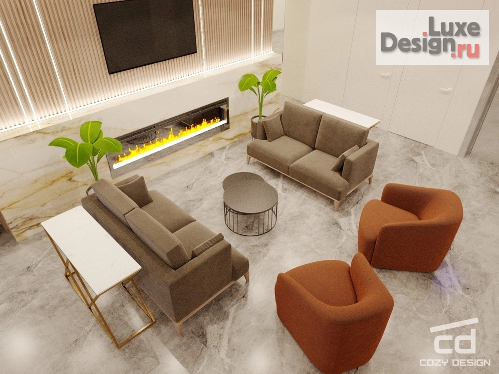 Дизайн интерьера школы "Холл и библиотека частной школы в Москве" (фото 6)