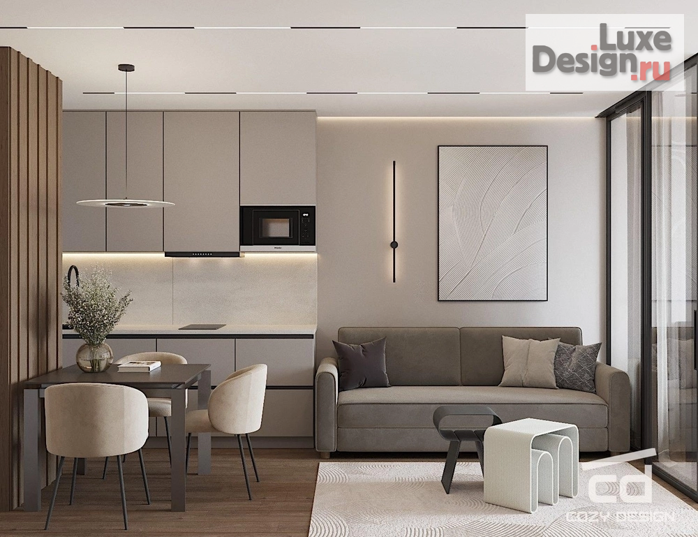 Дизайн интерьера квартиры "Квартира 40 м^2 для аренды в Геленджике" (фото 3)