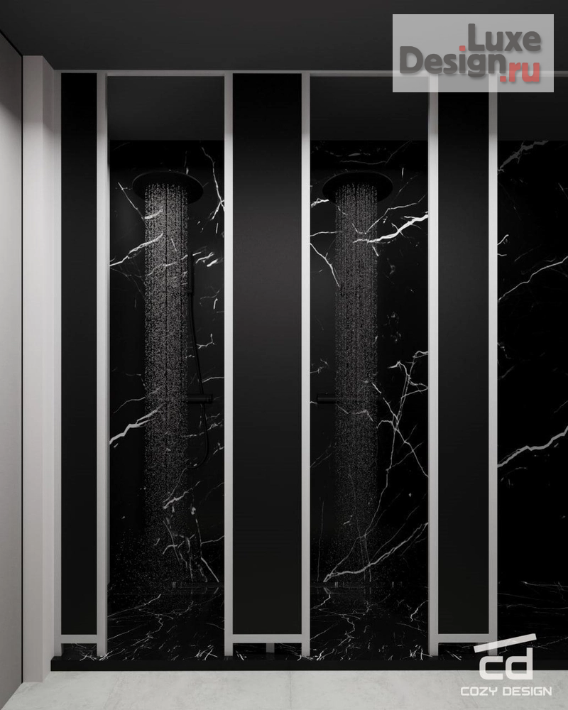 Дизайн интерьера оздоровительного комплекса "Холл и раздевалки спортзала в Москве" (фото 8)