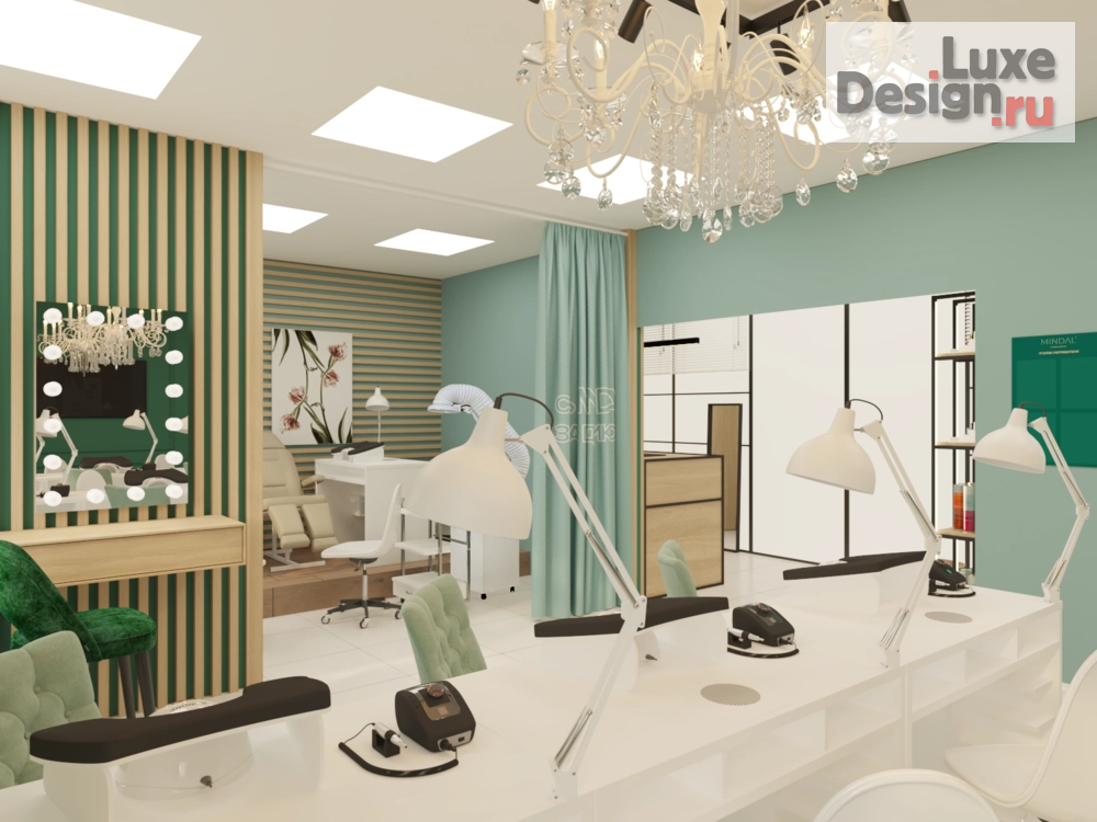 Дизайн интерьера салона красоты "Сеть маникюрных студий" (фото 1)