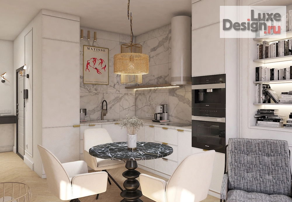 Дизайн интерьера однокомнатной квартиры "Квартира 45м2 в Москве" (фото 10)