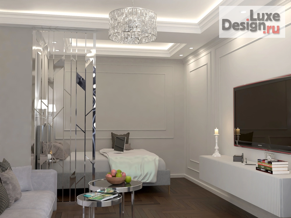 Дизайн интерьера однокомнатной квартиры "Проект для девушки-блогера" (фото 4)