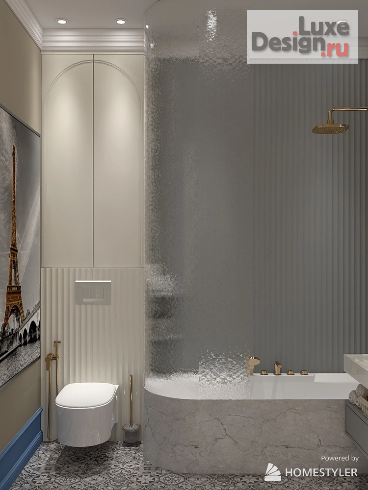 Дизайн интерьера трехкомнатной квартиры "Контемпорари с элементами классики" (фото 12)