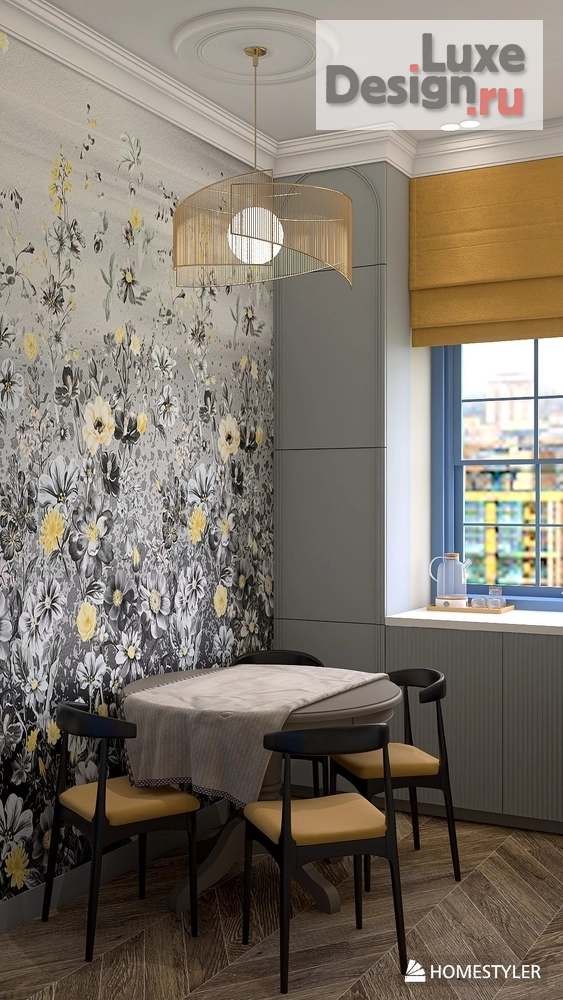 Дизайн интерьера трехкомнатной квартиры "Контемпорари с элементами классики" (фото 5)