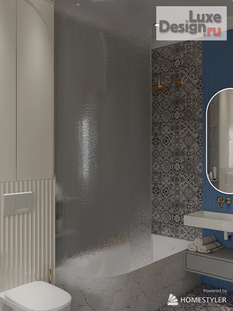 Дизайн интерьера трехкомнатной квартиры "Контемпорари с элементами классики" (фото 13)