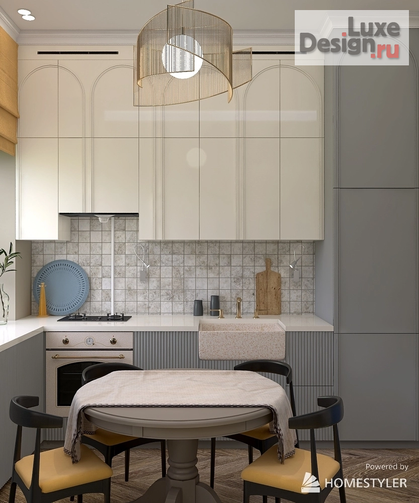 Дизайн интерьера трехкомнатной квартиры "Контемпорари с элементами классики" (фото 6)