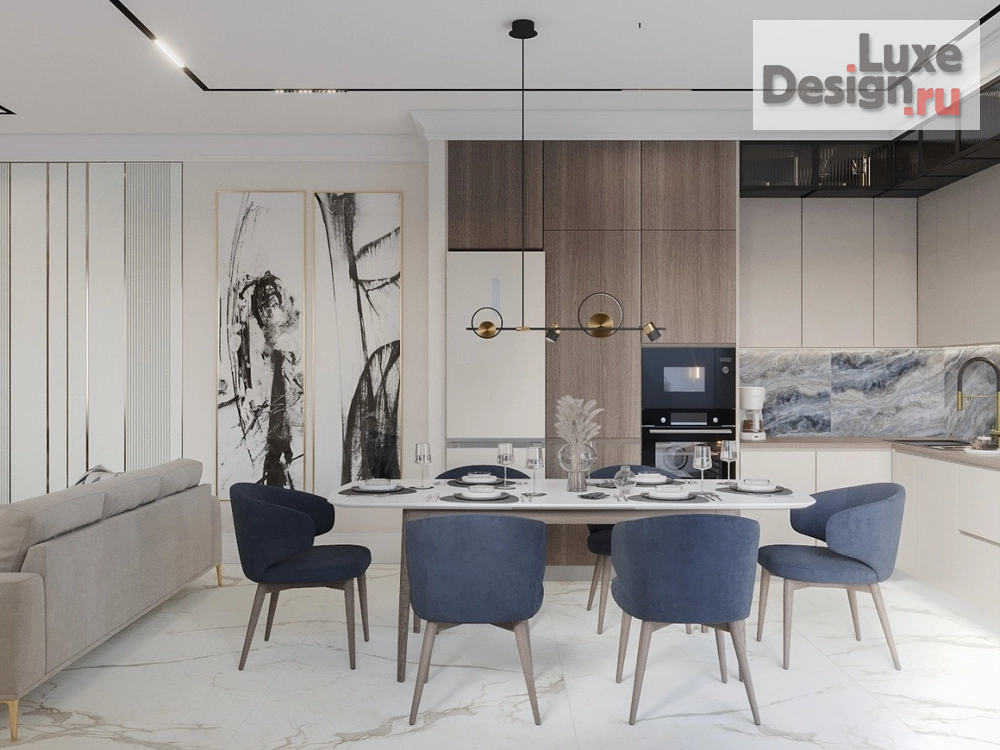 Дизайн интерьера четырехкомнатной квартиры "4-К КВАРТИРА ДЛЯ СЕМЬИ В ЖК "СОБОРНЫЙ"" (фото 3)