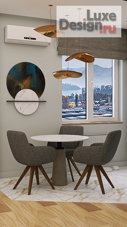 Дизайн интерьера однокомнатной квартиры " Успокоение" (фото 1)