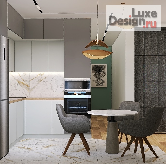 Дизайн интерьера однокомнатной квартиры " Успокоение" (фото 2)