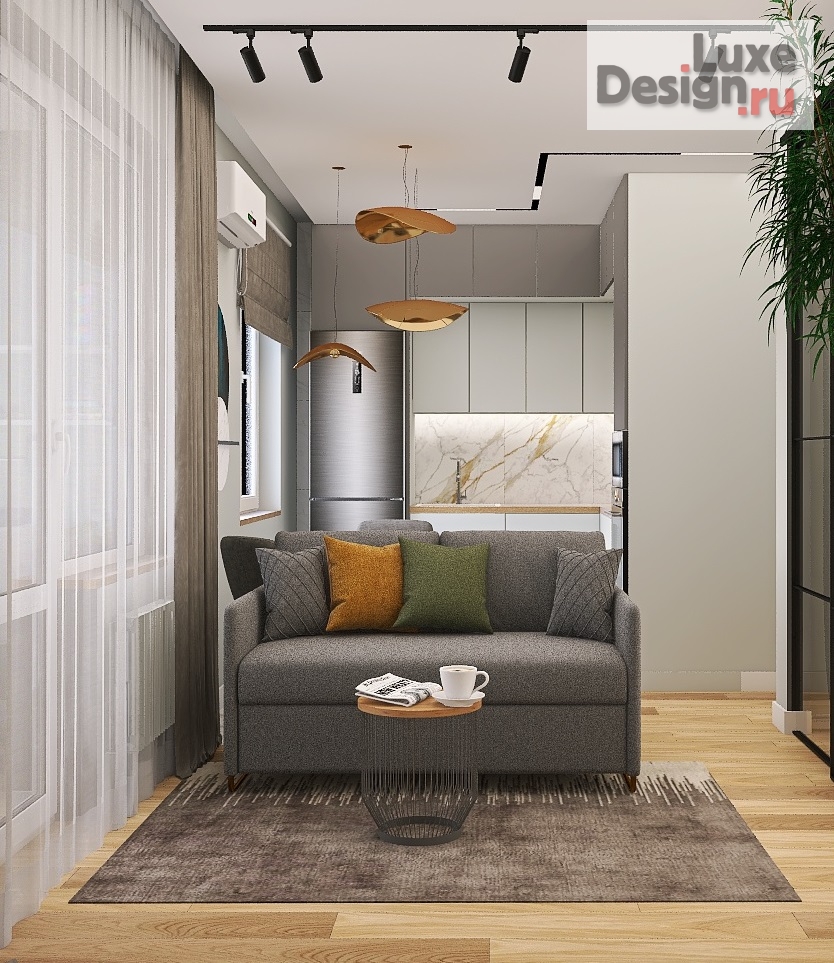 Дизайн интерьера однокомнатной квартиры " Успокоение" (фото 5)