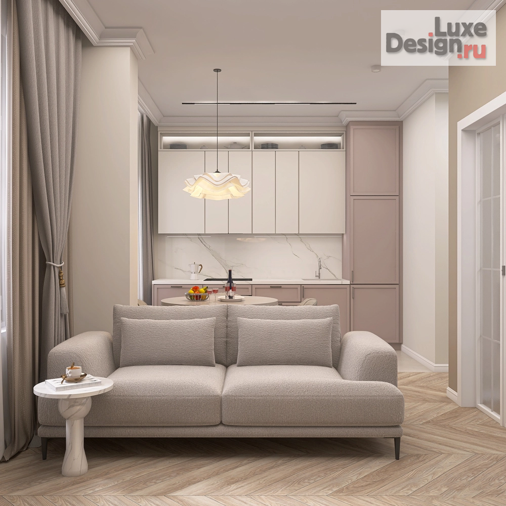 Дизайн интерьера двухкомнатной квартиры "Квартира для семьи 77 кв.м. в Санкт-Петербурге" (фото 1)