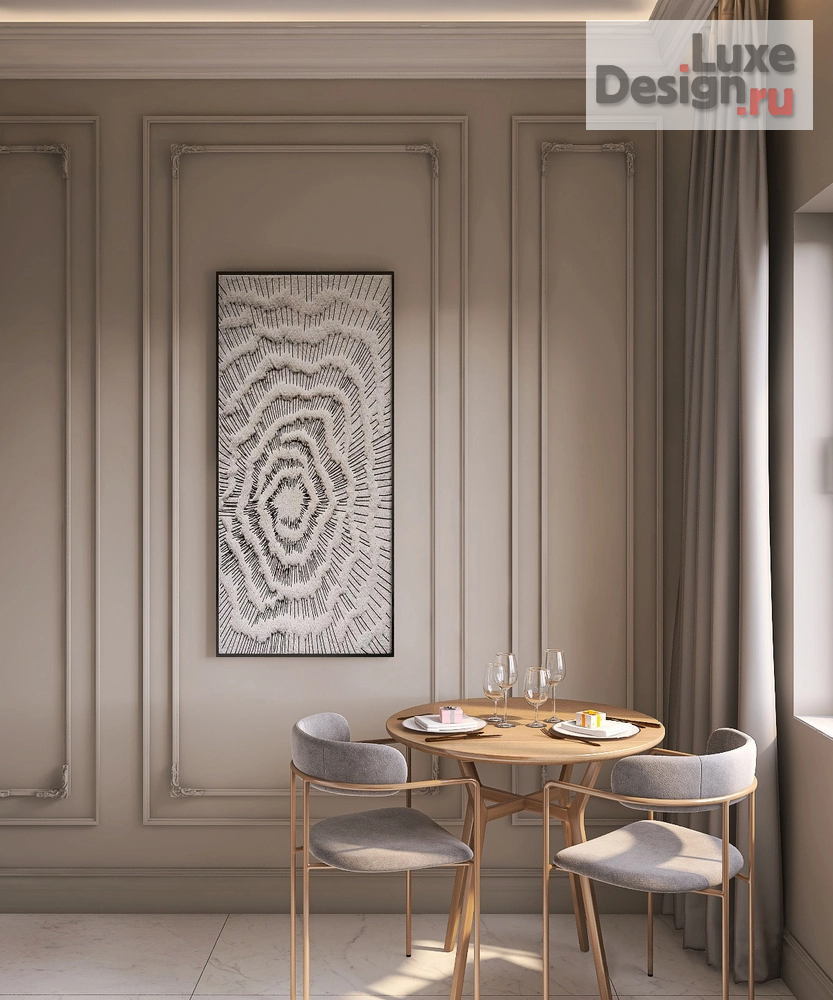 Дизайн интерьера трехкомнатной квартиры "Неоклассика" (фото 1)