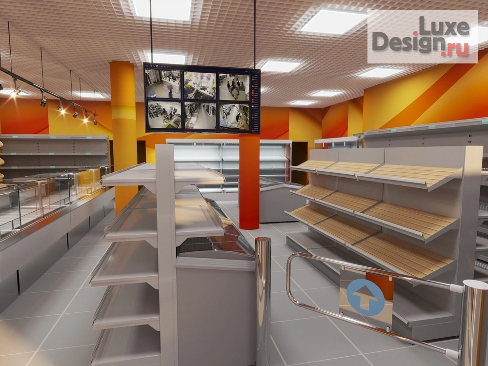 Дизайн интерьера супермаркета "Дизайн проект магазина №1" (фото 1)