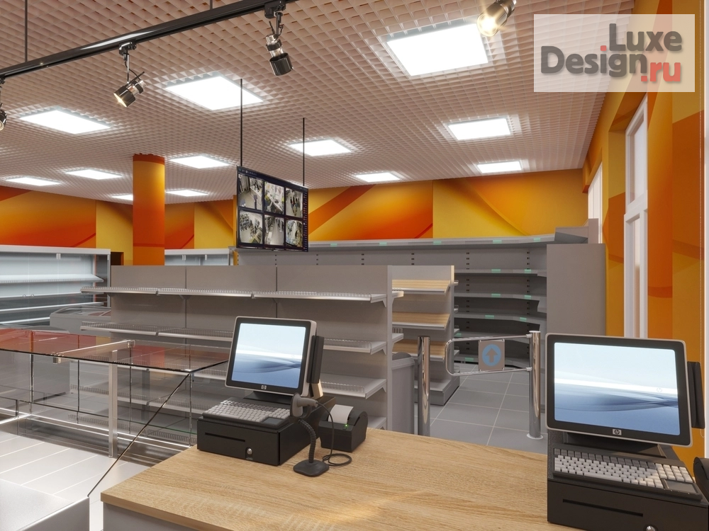 Дизайн интерьера супермаркета "Дизайн проект магазина №1" (фото 2)