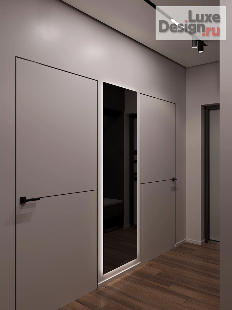 Дизайн интерьера двухкомнатной квартиры "dark minimalism" (фото 19)