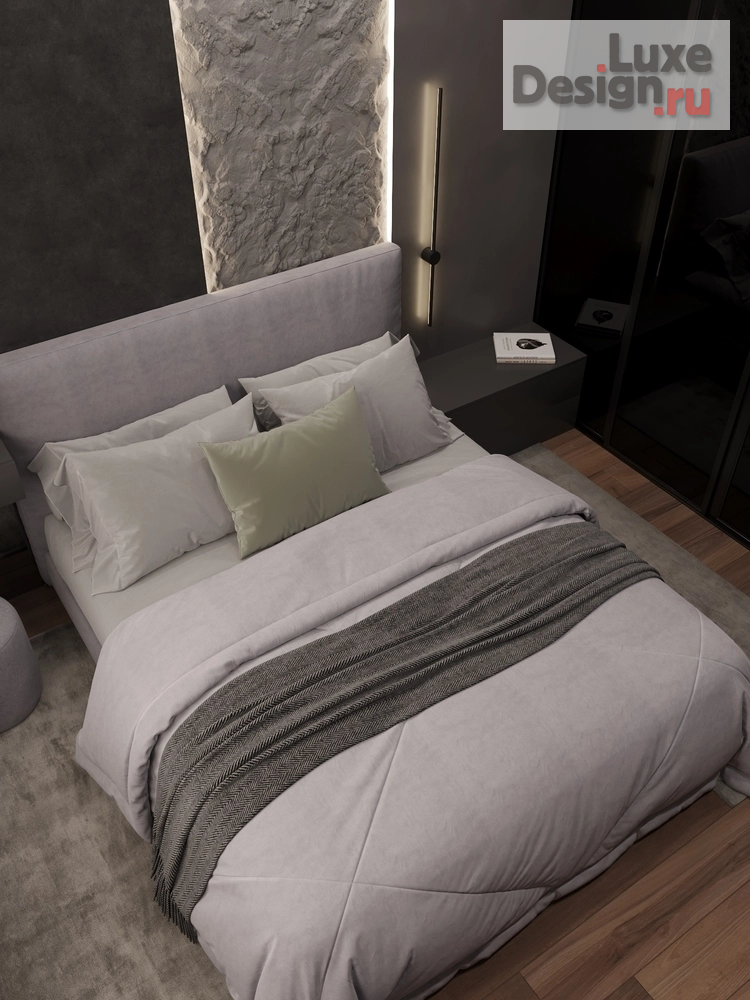 Дизайн интерьера двухкомнатной квартиры "dark minimalism" (фото 22)