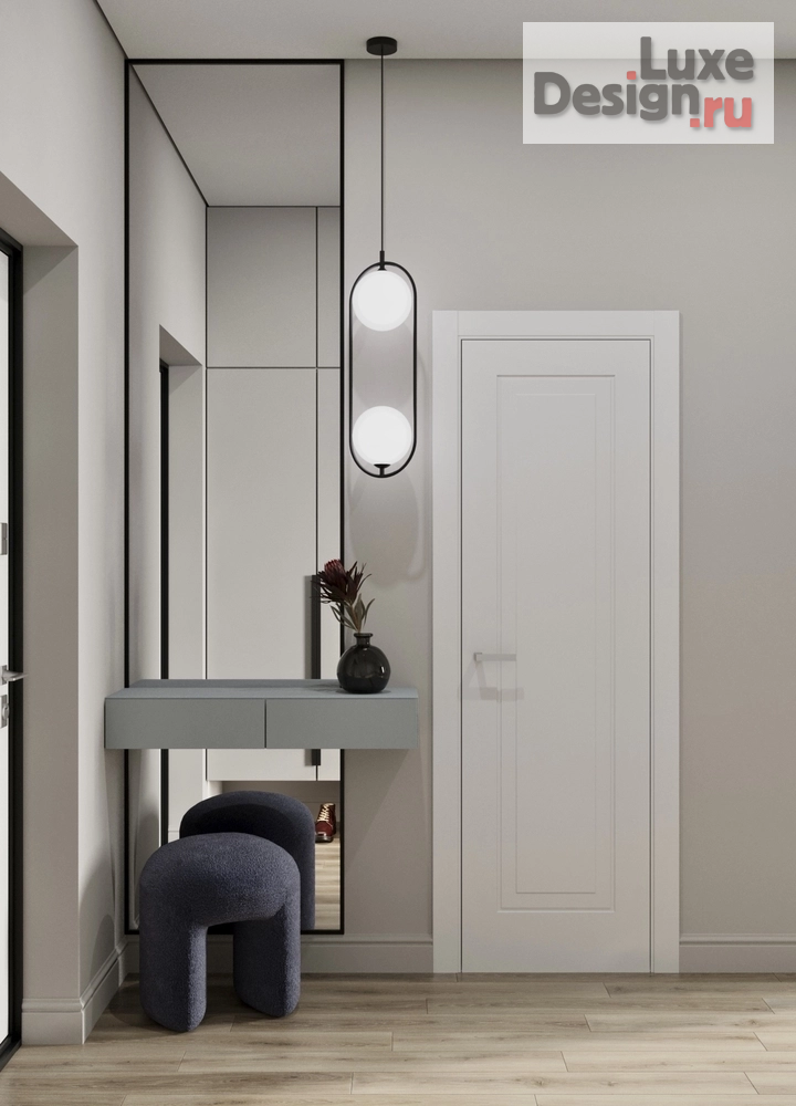 Дизайн интерьера однокомнатной квартиры "ЖК СИМВОЛ ЛАЗУРНЫЙ" (фото 7)