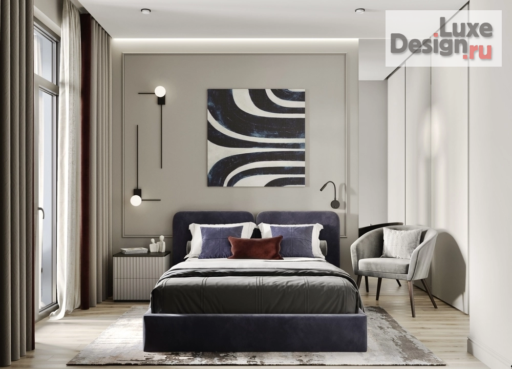 Дизайн интерьера однокомнатной квартиры "ЖК СИМВОЛ ЛАЗУРНЫЙ" (фото 11)