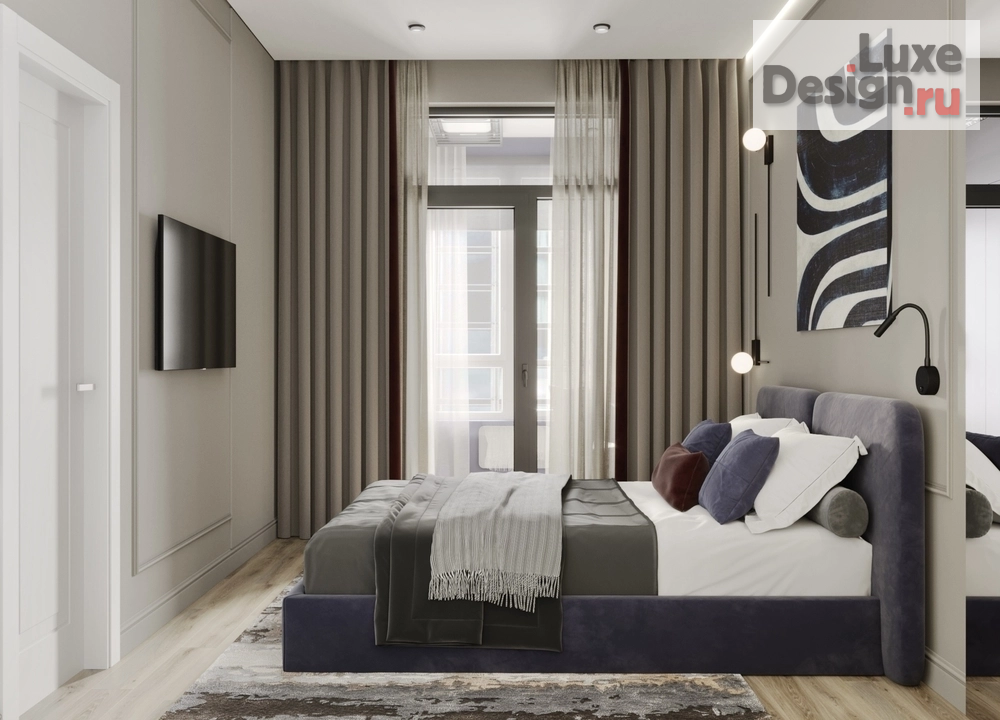 Дизайн интерьера однокомнатной квартиры "ЖК СИМВОЛ ЛАЗУРНЫЙ" (фото 12)