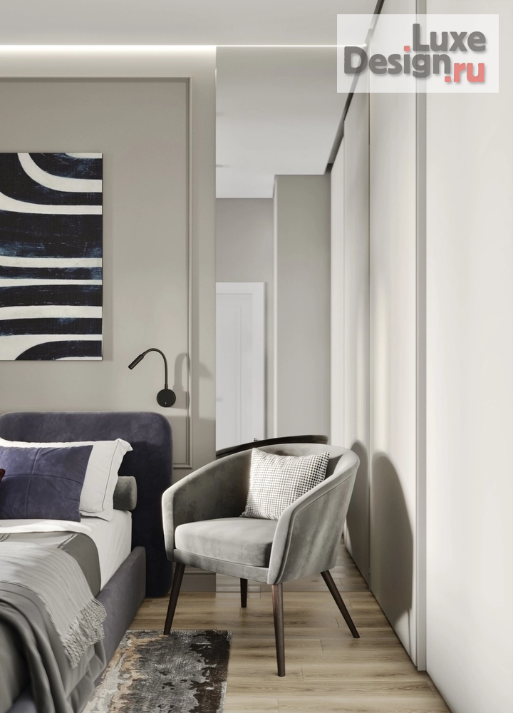 Дизайн интерьера однокомнатной квартиры "ЖК СИМВОЛ ЛАЗУРНЫЙ" (фото 10)