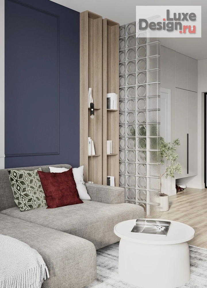 Дизайн интерьера однокомнатной квартиры "ЖК СИМВОЛ ЛАЗУРНЫЙ" (фото 5)