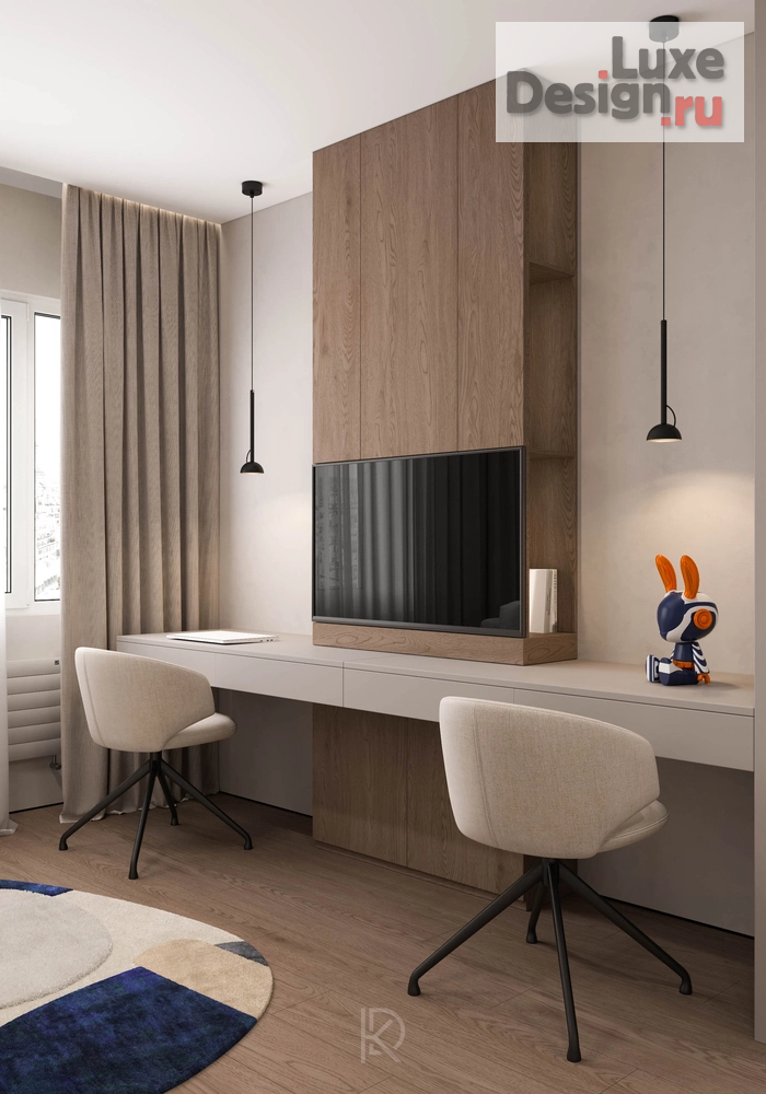 Дизайн интерьера двухкомнатной квартиры "Ideal Minimalism, 58 м2" (фото 3)