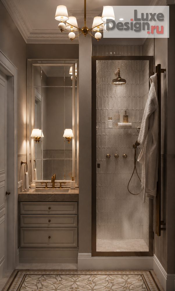 Дизайн интерьера двухкомнатной квартиры "Moscow Stalinist Apartment | Modern French Classic Interior" (фото 22) от дизайнера Студия дизайна Светланы Старыгиной Дизайн интерьера двухкомнатной квартиры "Moscow Stalinist Apartment | Modern French Classic Interior" (фото 22)