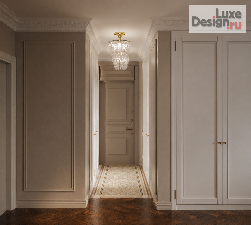Дизайн интерьера двухкомнатной квартиры "Moscow Stalinist Apartment | Modern French Classic Interior" (фото 7) от дизайнера Студия дизайна Светланы Старыгиной Дизайн интерьера двухкомнатной квартиры "Moscow Stalinist Apartment | Modern French Classic Interior" (фото 7)