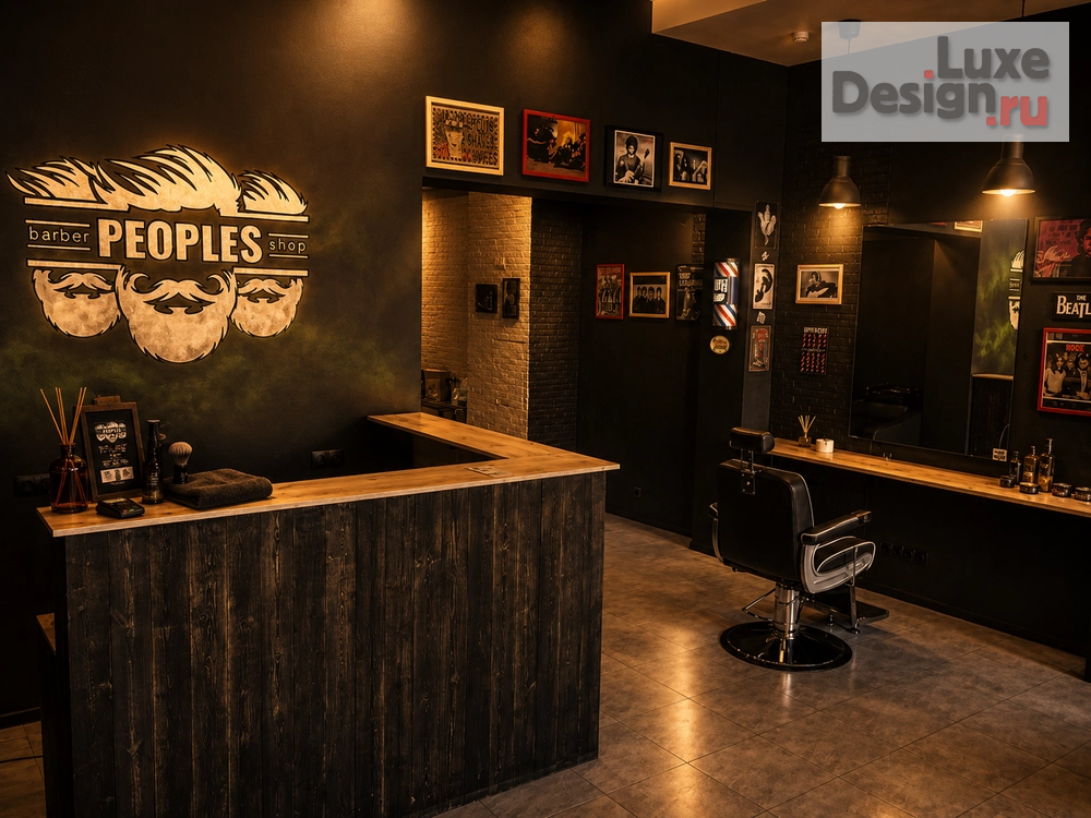 Дизайн интерьера салона красоты "Барбершоп The People's Barber" (фото 5)