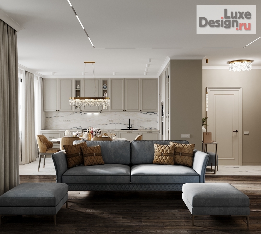 Дизайн интерьера кухни "Элегантная гармония пространства" (фото 4) от дизайнера Студия дизайна Светланы Старыгиной Дизайн интерьера кухни "Элегантная гармония пространства" (фото 4)