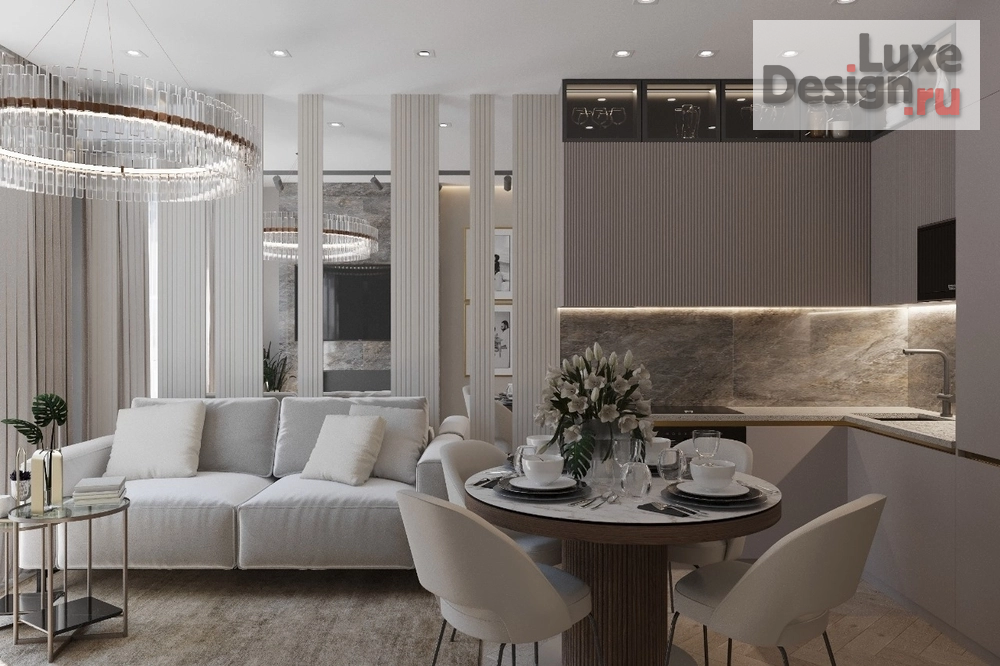 Дизайн интерьера двухкомнатной квартиры "Дизайн проект, город Сочи" (фото 1)