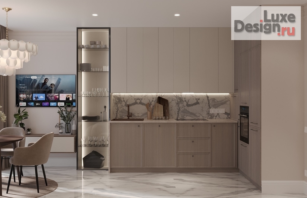 Дизайн интерьера кухни "Quiet Luxury Residence/Резиденция тихой роскоши" (фото 5)