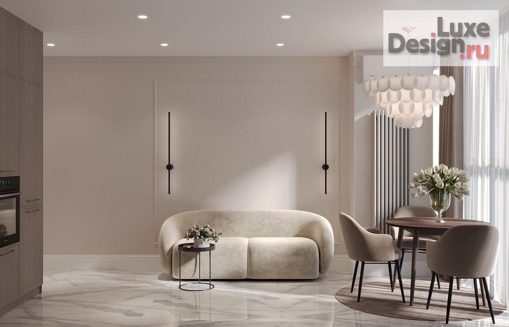 Дизайн интерьера кухни "Quiet Luxury Residence/Резиденция тихой роскоши" (фото 2)