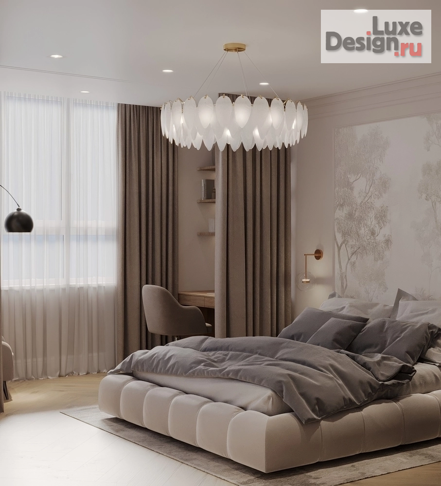 Дизайн интерьера спальни "Soft Geometry | Krasnodar Residence" (фото 2) от дизайнера Старыгин Иван Дмитриевич Дизайн интерьера спальни "Soft Geometry | Krasnodar Residence" (фото 2)