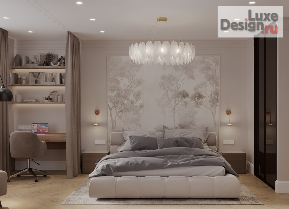 Дизайн интерьера спальни "Soft Geometry | Krasnodar Residence" (фото 1)