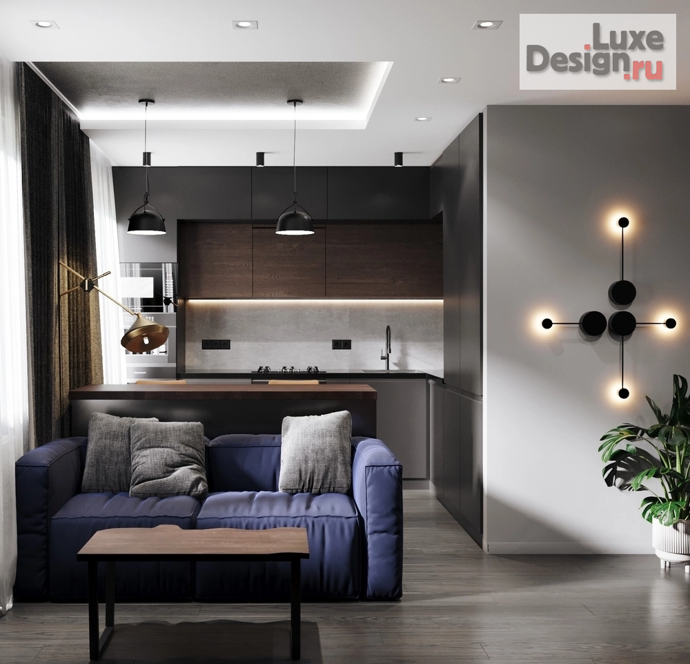 Дизайн интерьера двухкомнатной квартиры "Калининград, Минимализм с элементами Лофт" (фото 6)