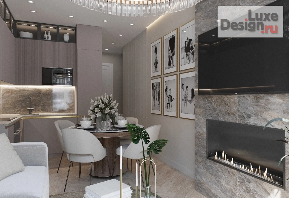Дизайн интерьера двухкомнатной квартиры "Дизайн проект, город Сочи" (фото 2)