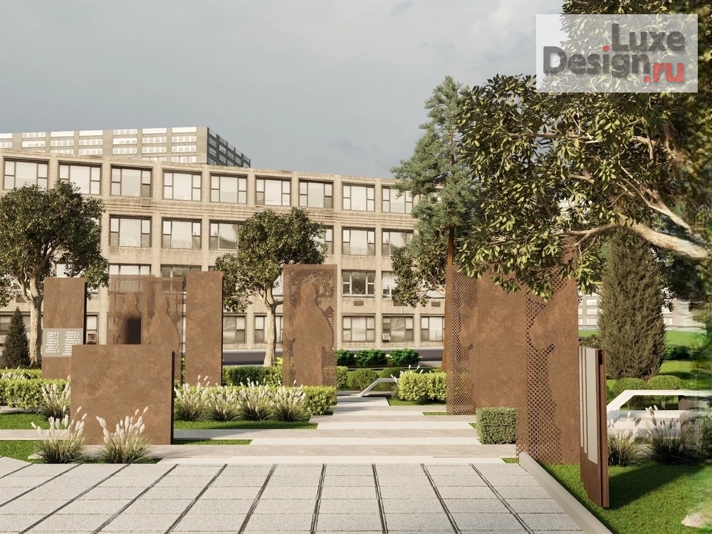 Ландшафтный дизайн "Мемориальный сквер г. Алчевск" (фото 5)