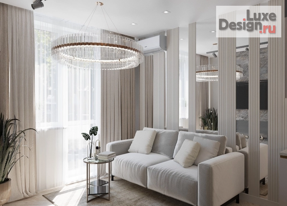 Дизайн интерьера двухкомнатной квартиры "Дизайн проект, город Сочи" (фото 3)