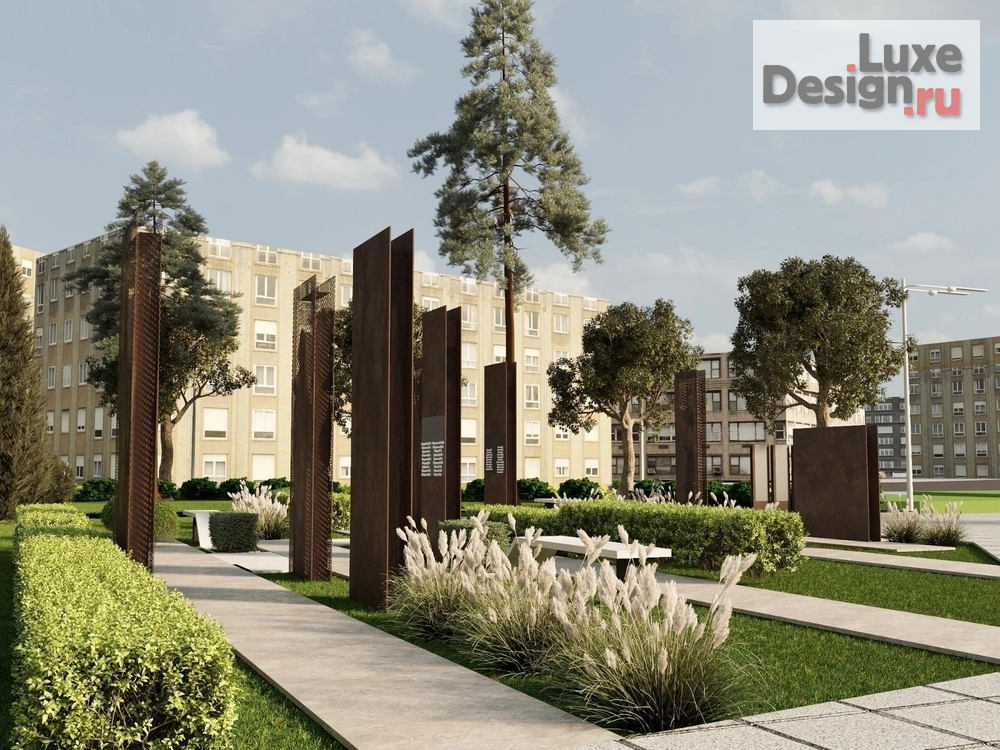 Ландшафтный дизайн "Мемориальный сквер г. Алчевск" (фото 1)