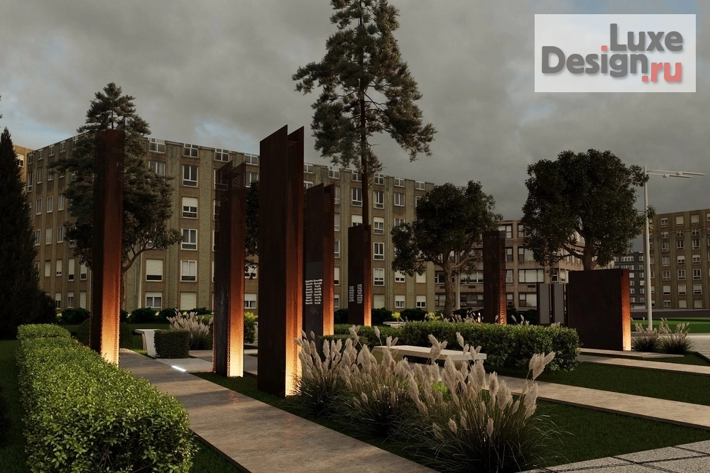 Ландшафтный дизайн "Мемориальный сквер г. Алчевск" (фото 2)