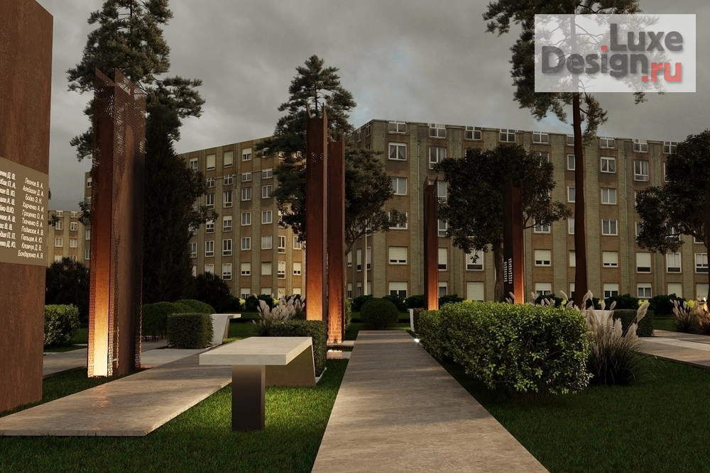 Ландшафтный дизайн "Мемориальный сквер г. Алчевск" (фото 4)