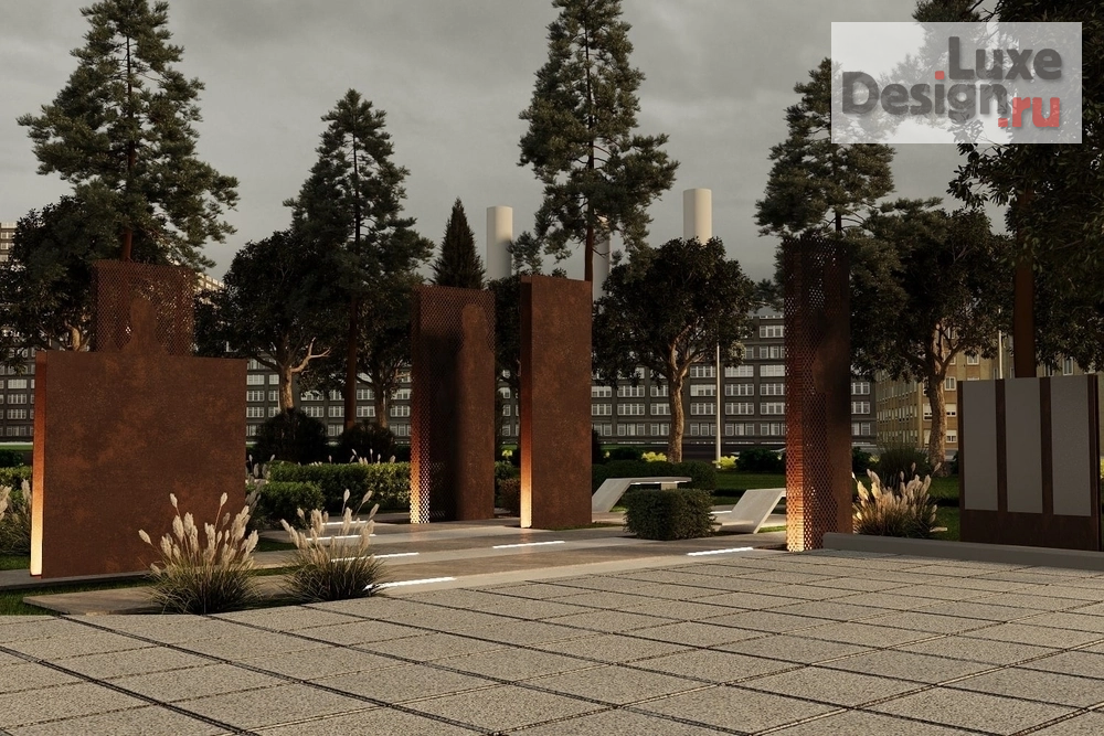 Ландшафтный дизайн "Мемориальный сквер г. Алчевск" (фото 7)