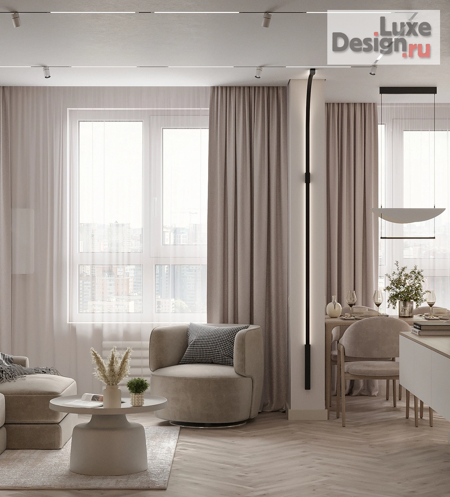 Дизайн интерьера квартиры "ЖК Рекорд" (фото 3)