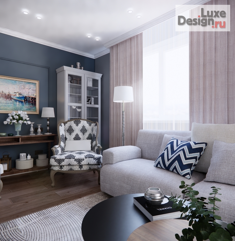 Дизайн интерьера трехкомнатной квартиры "Трехкомнатная квартира г. Краснодар, мкр. Юбилейный" (фото 8)