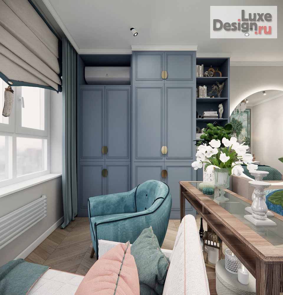 Дизайн интерьера двухкомнатной квартиры "Жк Архитектор" (фото 13)