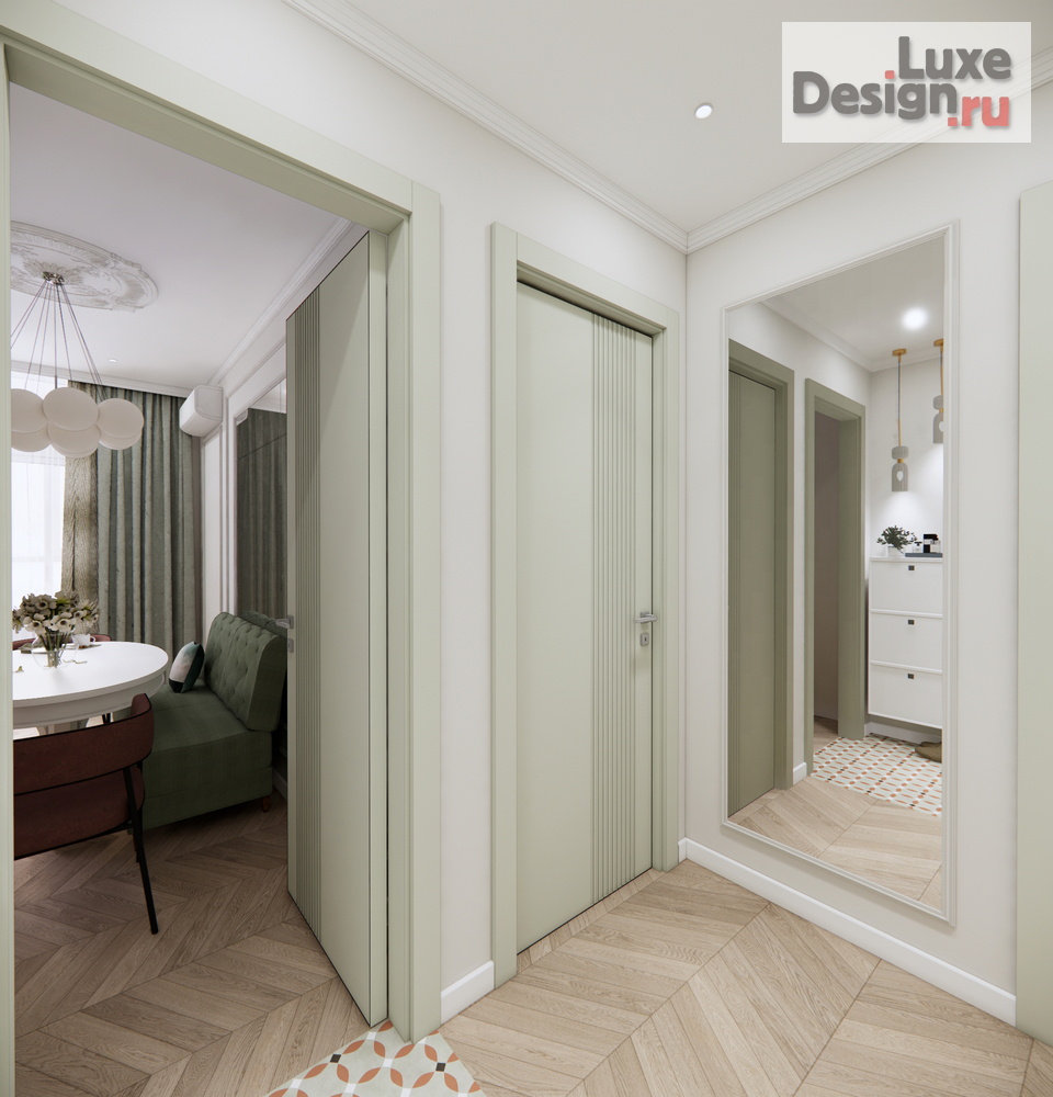 Дизайн интерьера двухкомнатной квартиры "Жк Архитектор" (фото 6)